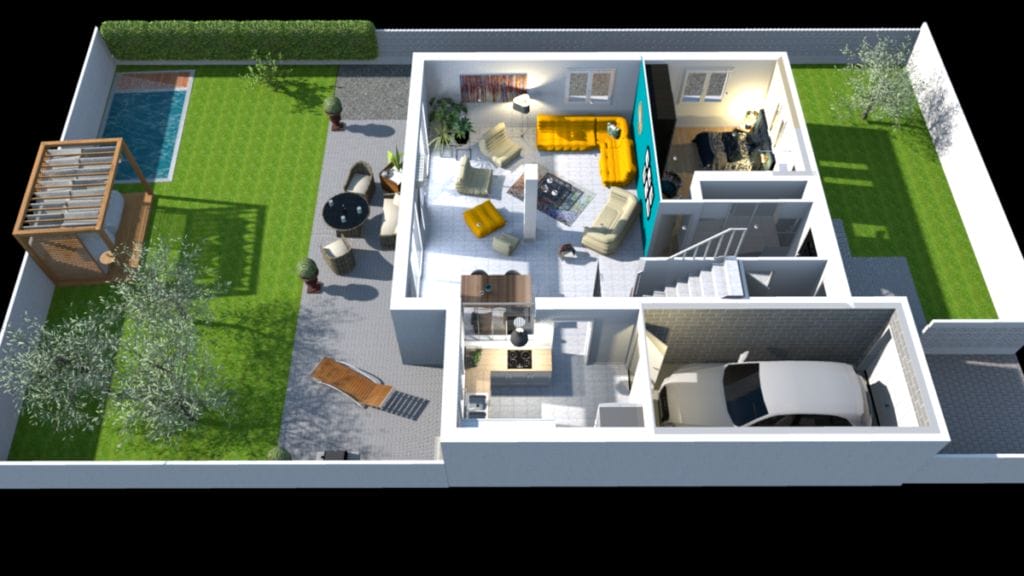 Modélisation de la maison en 3D pour mieux vous situer