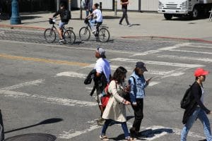 cellular phones, crosswalk, pedestrian crossing